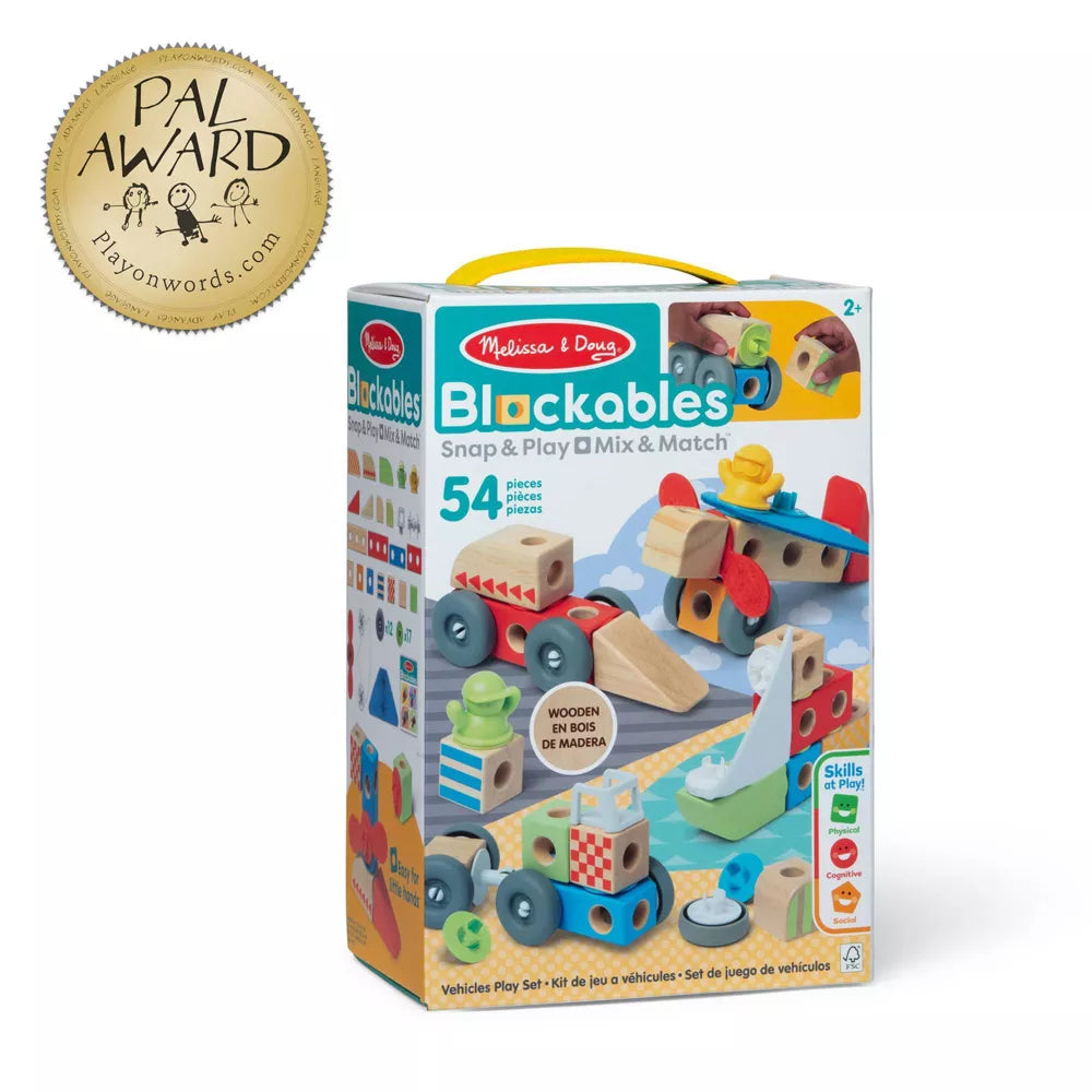 Melissa & Doug - Blockables Vehicles Play Set