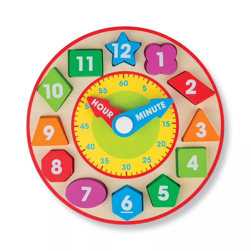 Melissa & Doug - Wooden Shape Sorting Clock