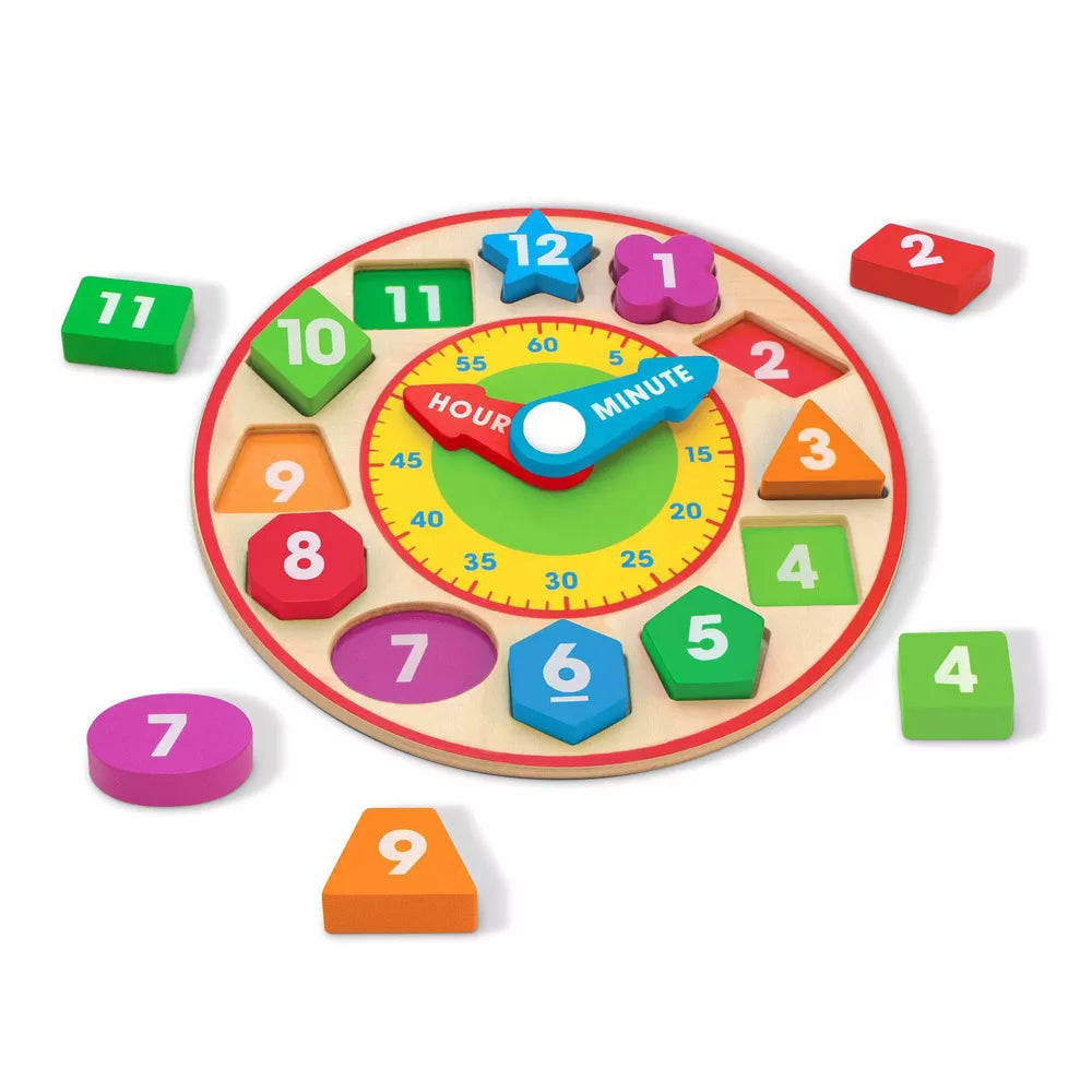 Melissa & Doug - Wooden Shape Sorting Clock