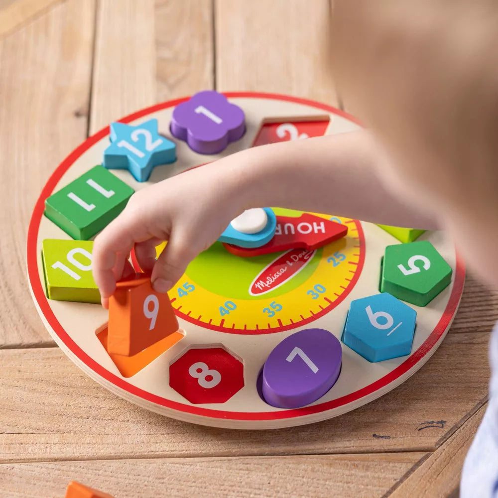 Melissa & Doug - Wooden Shape Sorting Clock