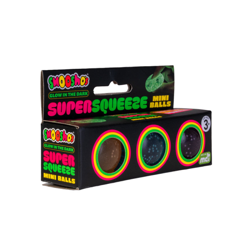 Smooshos - Super Squeeze Glow - Mini Ball 3pk