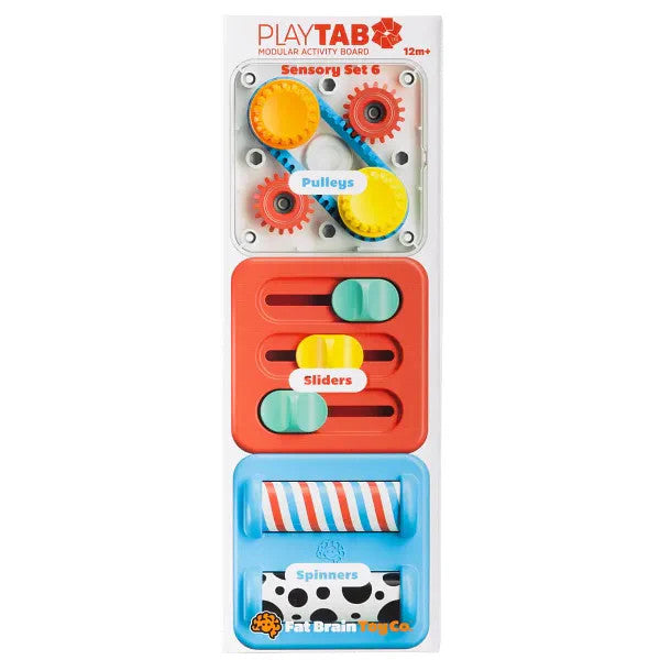 Fat Brain - PlayTab Sensory Set 6 (Pulleys, Sliders & Spinners)