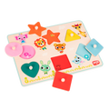 Shape wooden peg puzzle