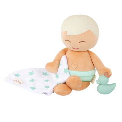 LullaBaby Boy Plush Bath Doll & Accessories