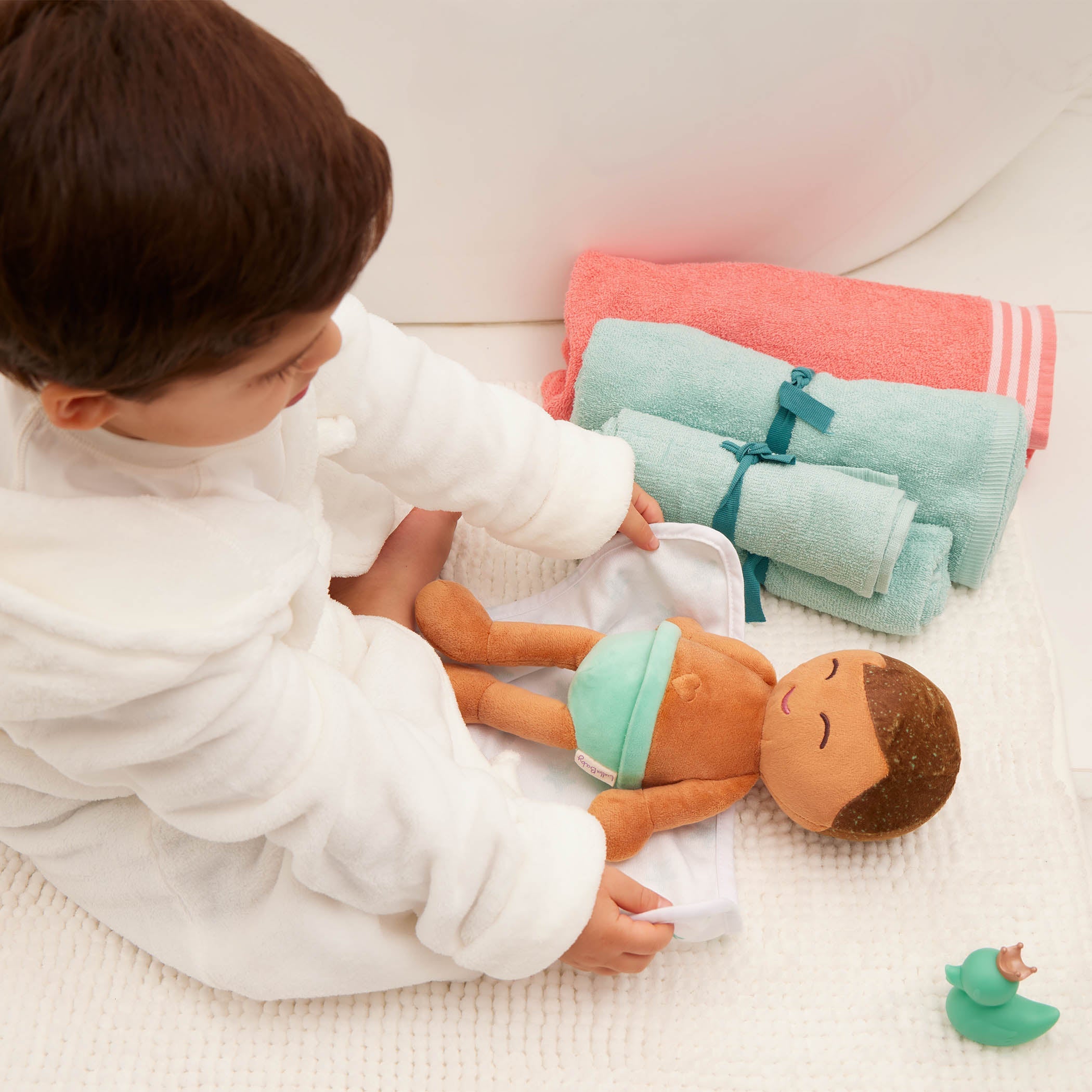LullaBaby Boy Plush Bath Doll & Accessories