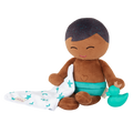 LullaBaby - Bath Doll Boy Brunette Dark Skin w/green duck