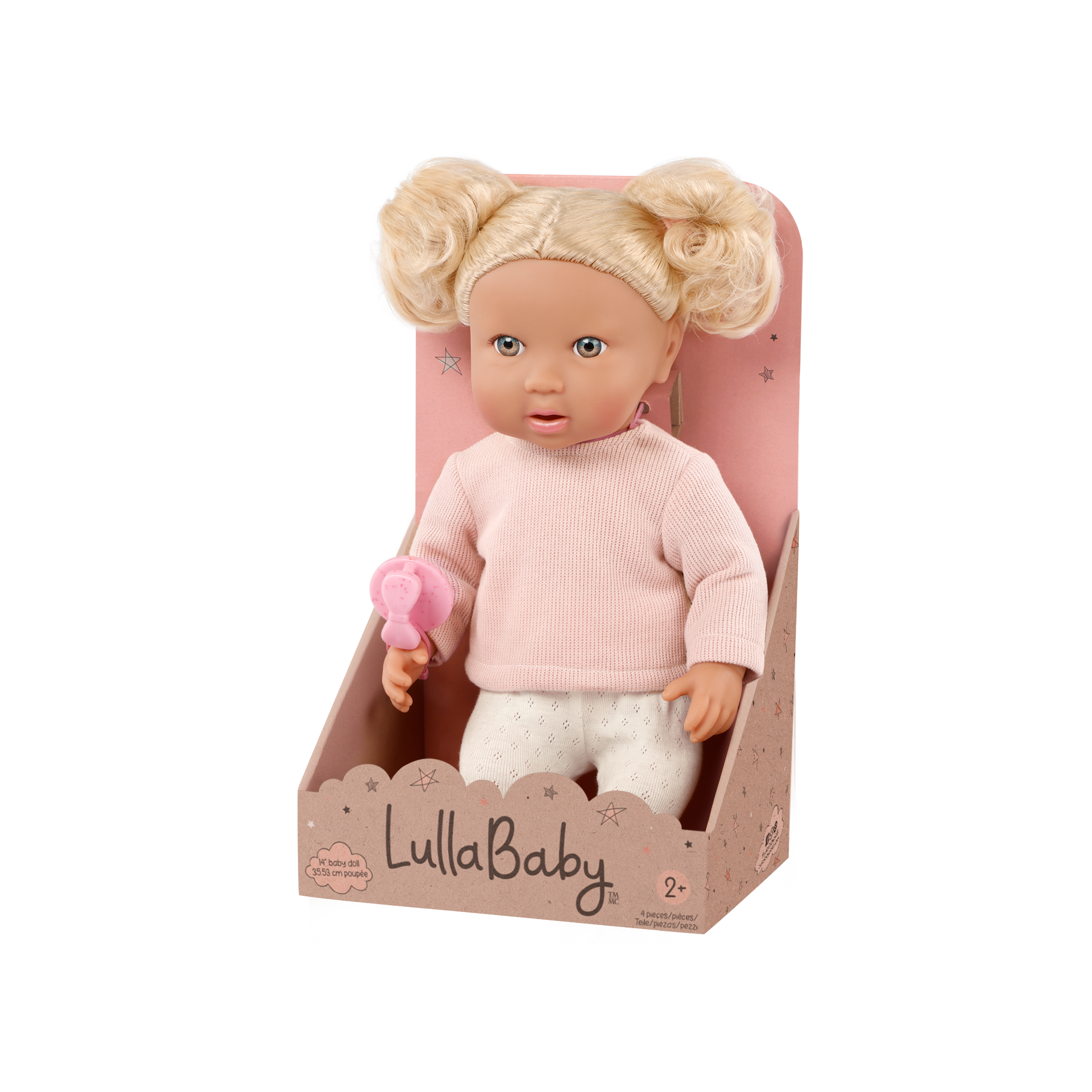 LullaBaby Doll & Pink Pacifier