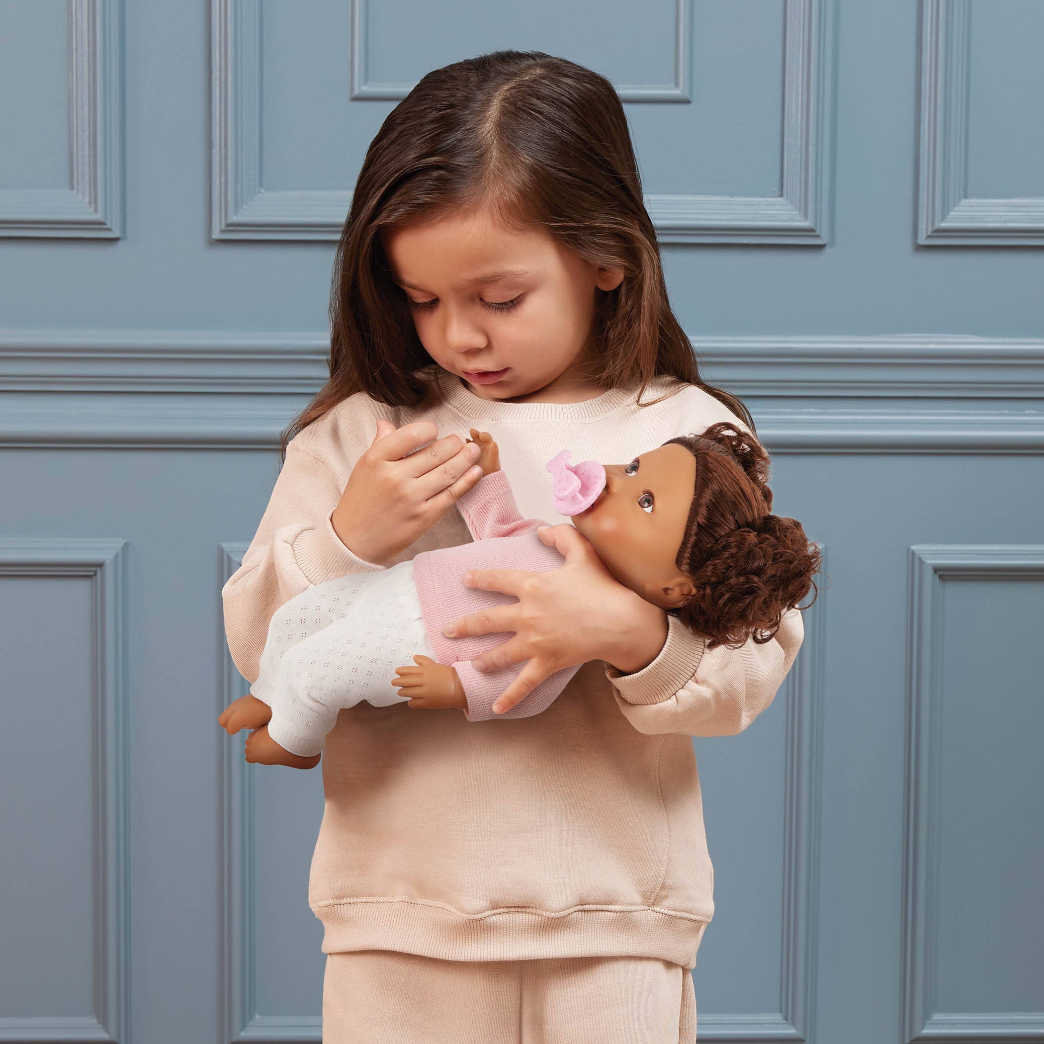 LullaBaby Doll & Pink Pacifier