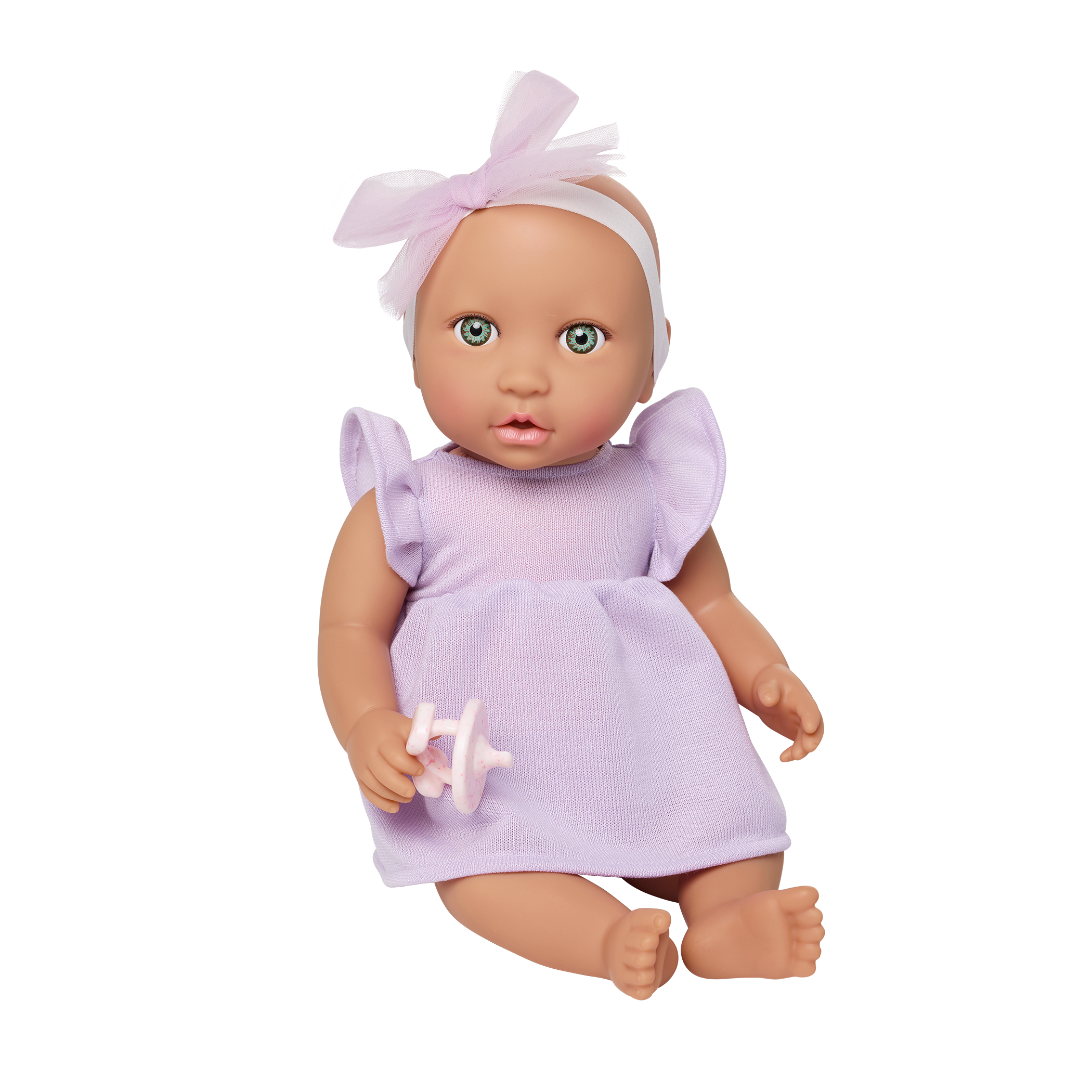 Soft Baby Doll w/ Lilac Jumper and Soother