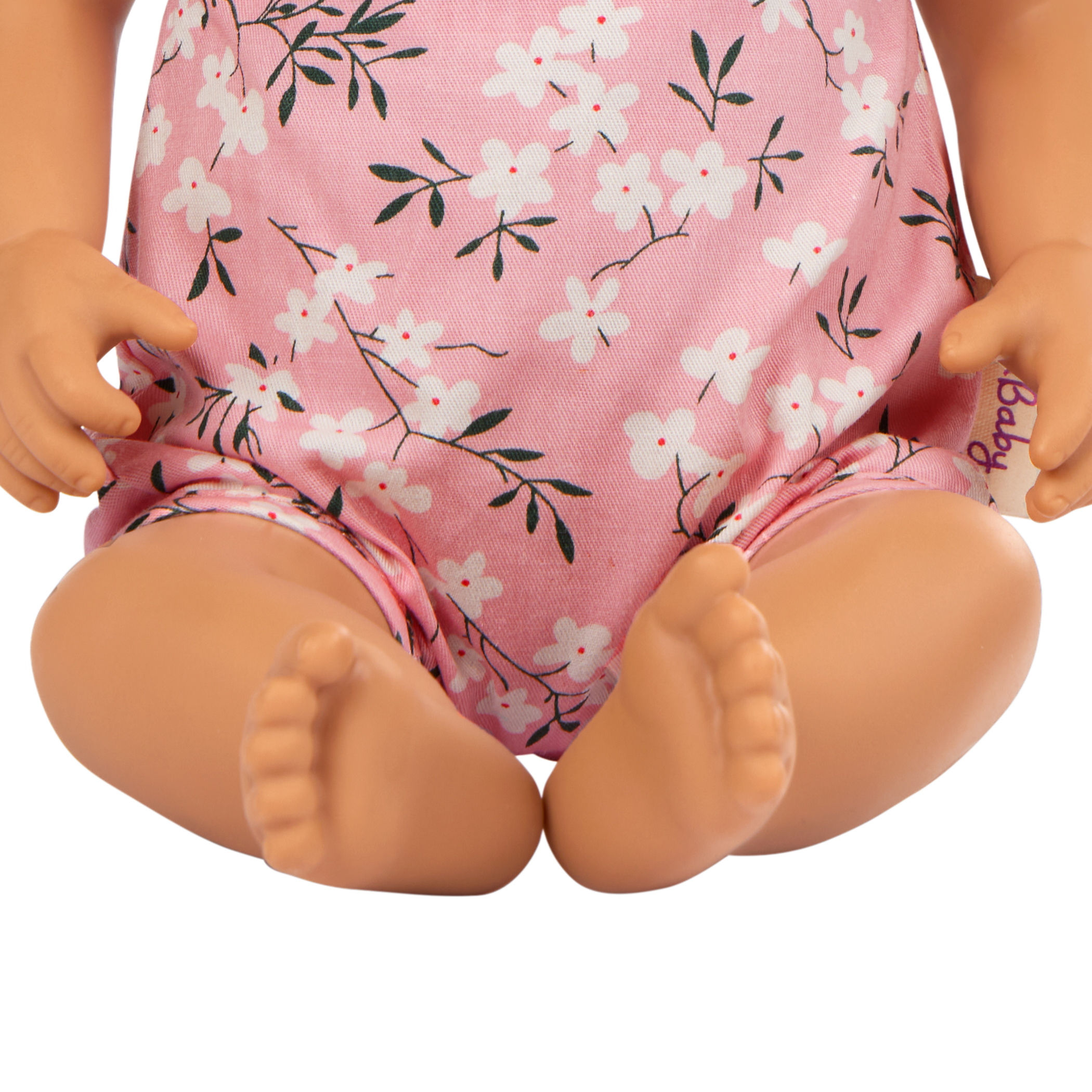14" Soft Baby Doll w/Floral Onesie, Headband and a Soother