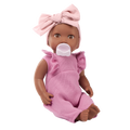 LullaBaby doll in purple romper