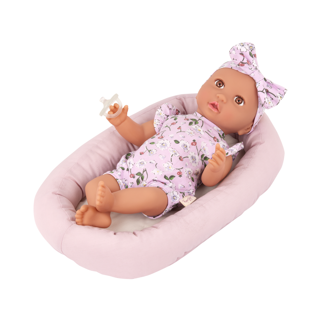 LullaBaby Doll & Plush Bassinet Set