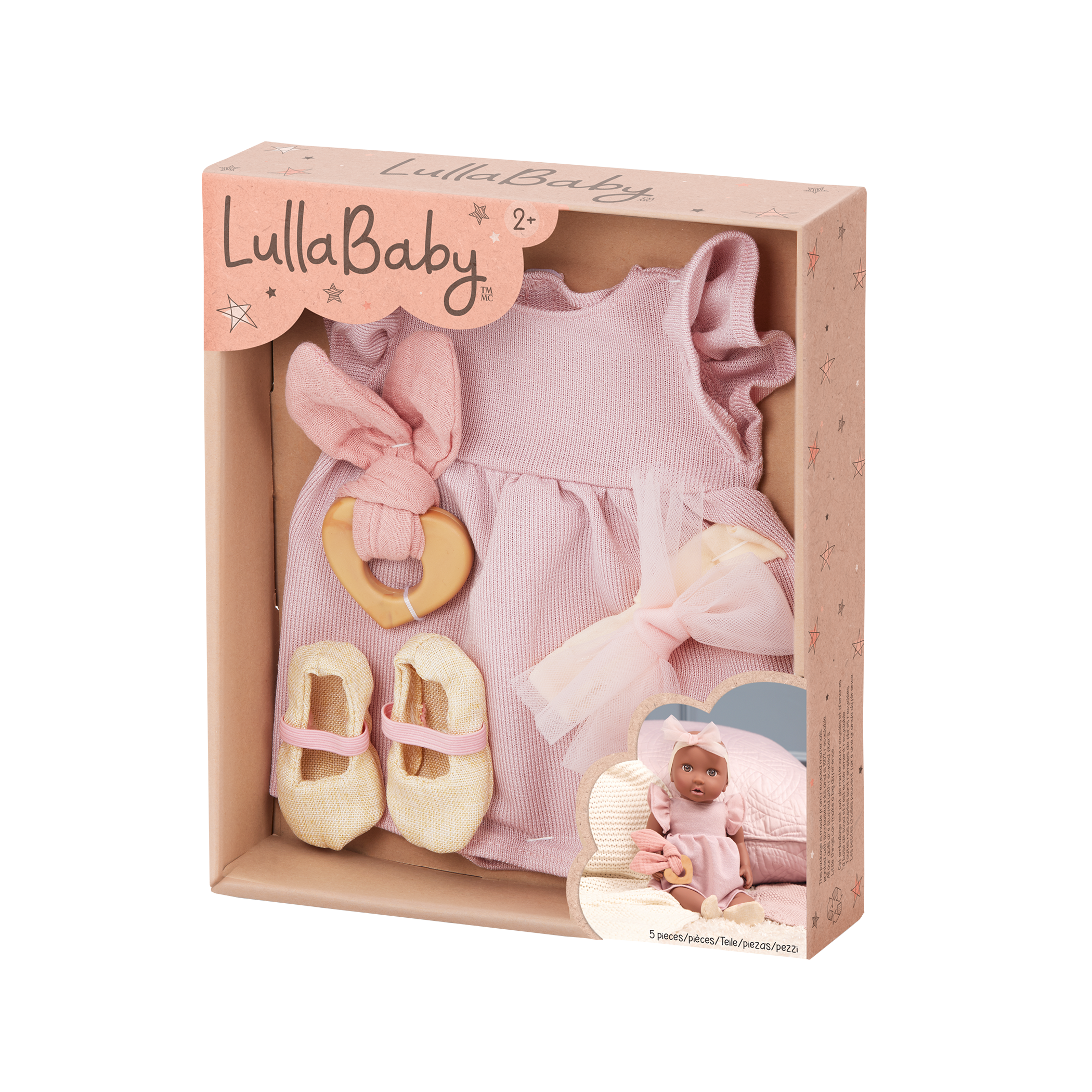 LullaBaby Doll Pink Dress Outfit