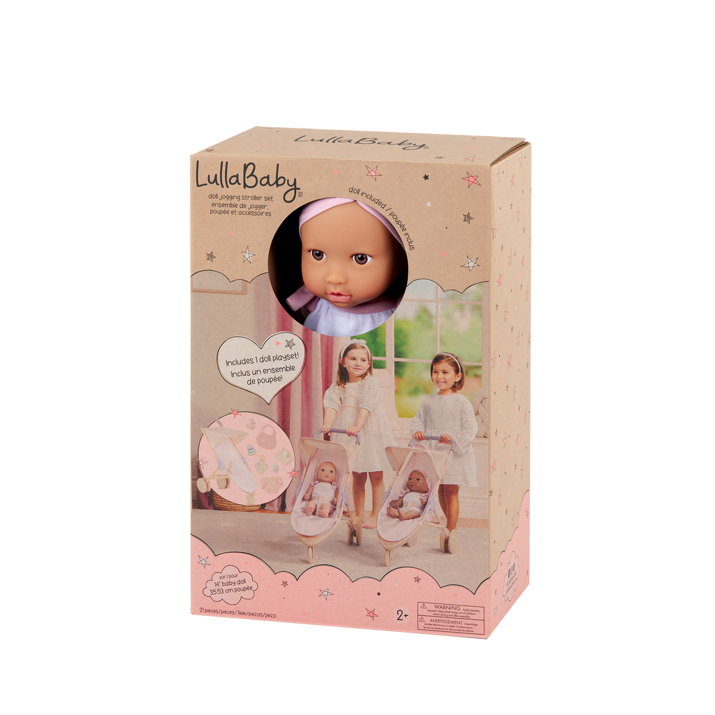 LullaBaby - Baby Doll & Jogging Stroller Set