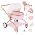 LullaBaby Doll & Double Stroller Set