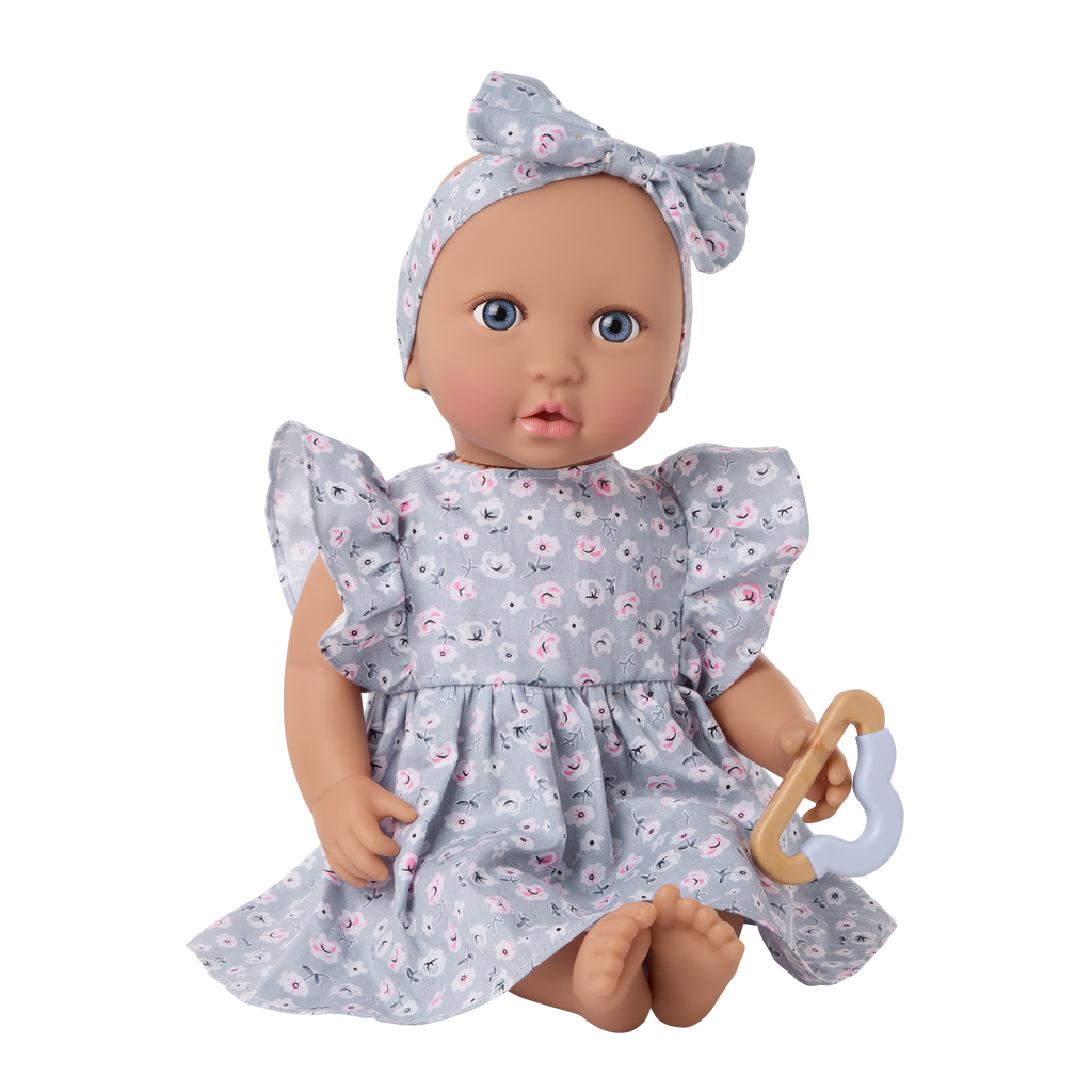 LullaBaby - Girl Doll w/Blue Eyes Dress & Pyjama Set