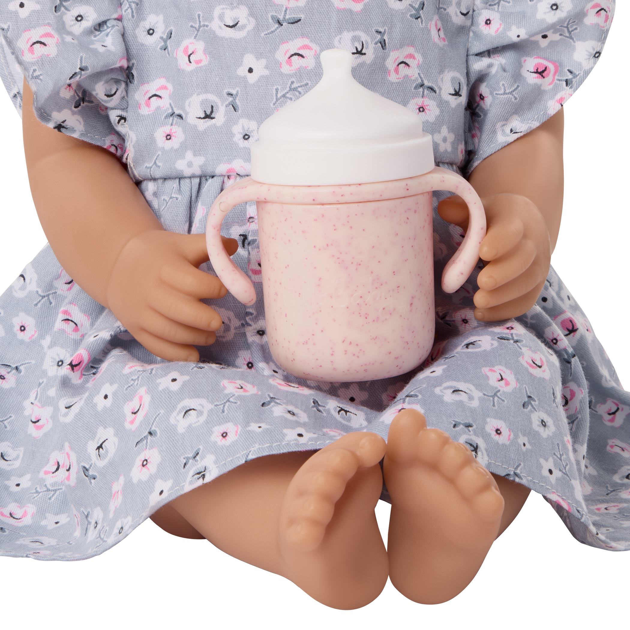 LullaBaby - Girl Doll w/Blue Eyes Dress & Pyjama Set
