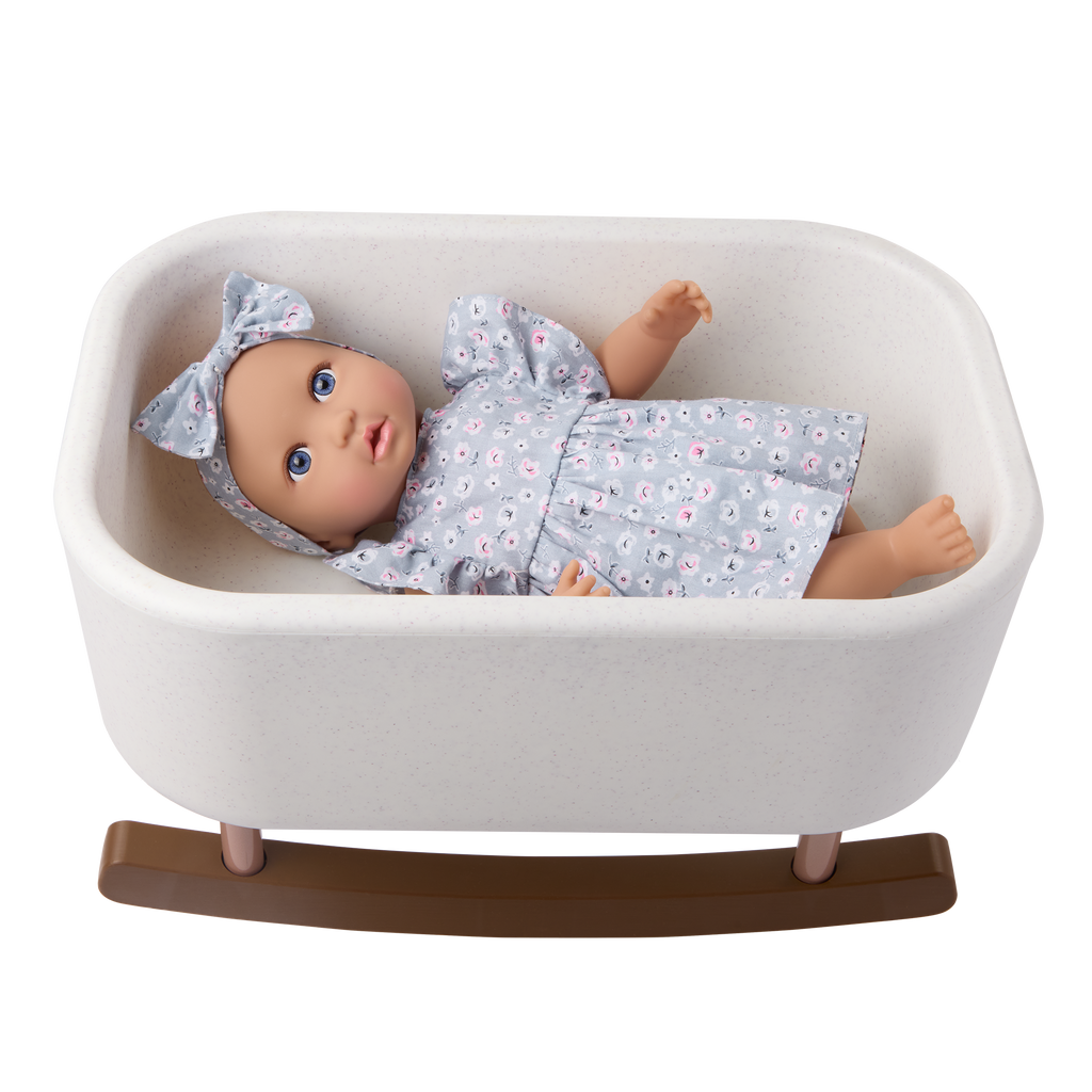 LullaBaby - Girl Doll w/Blue Eyes Dress & Pyjama Set
