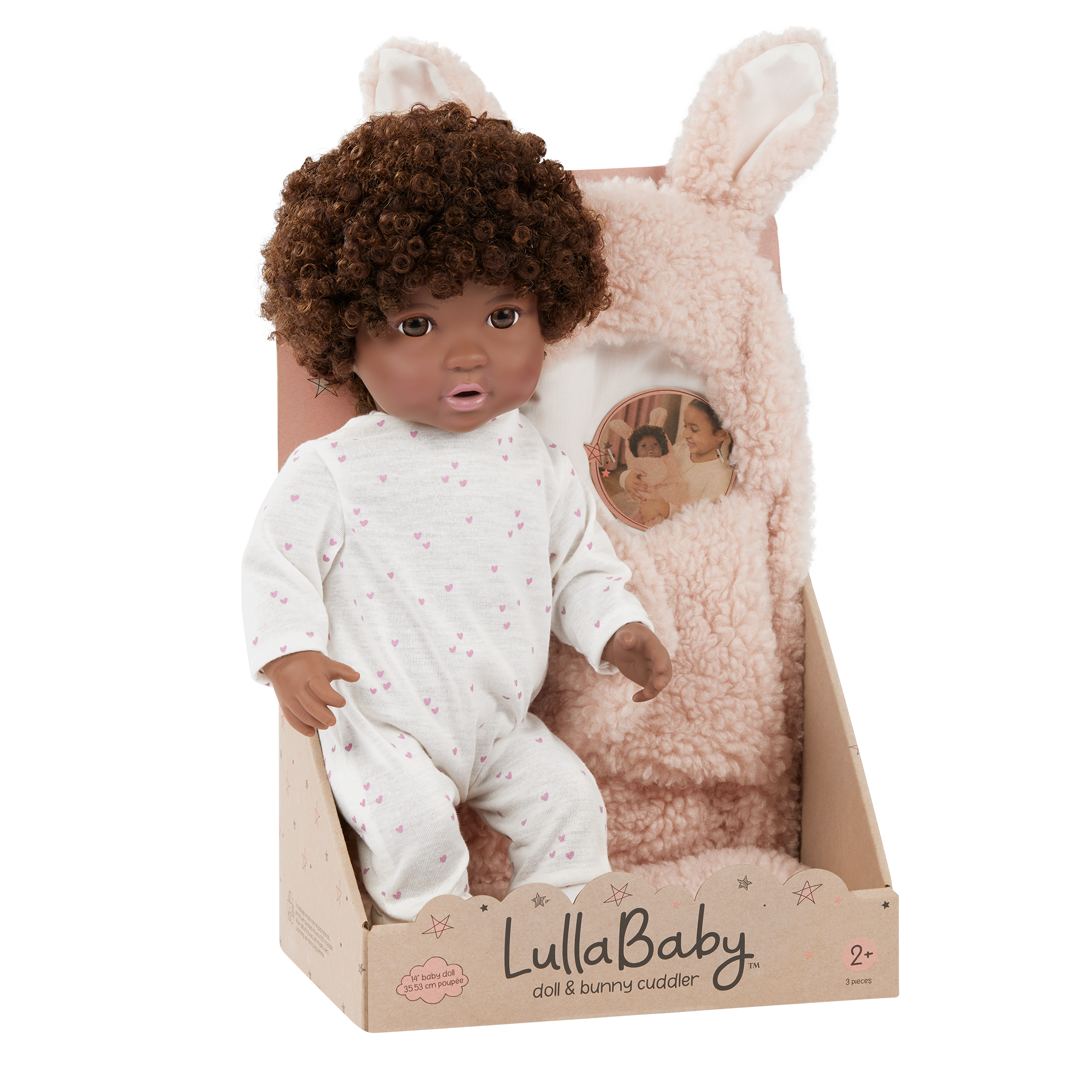 Soft Baby Doll w/ Hair in Cuddler