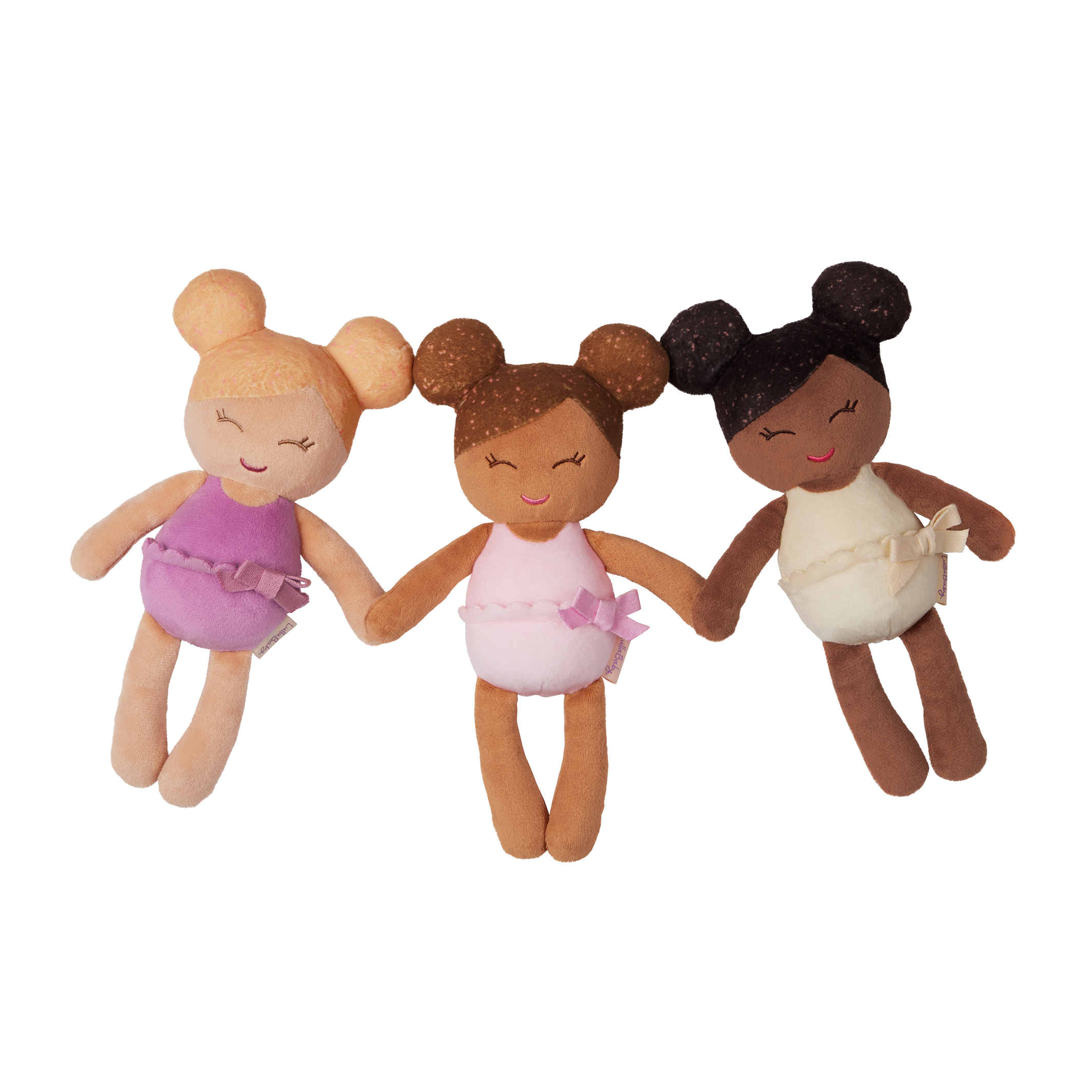 Baby Bath Dolls in a Pink Basket Playset