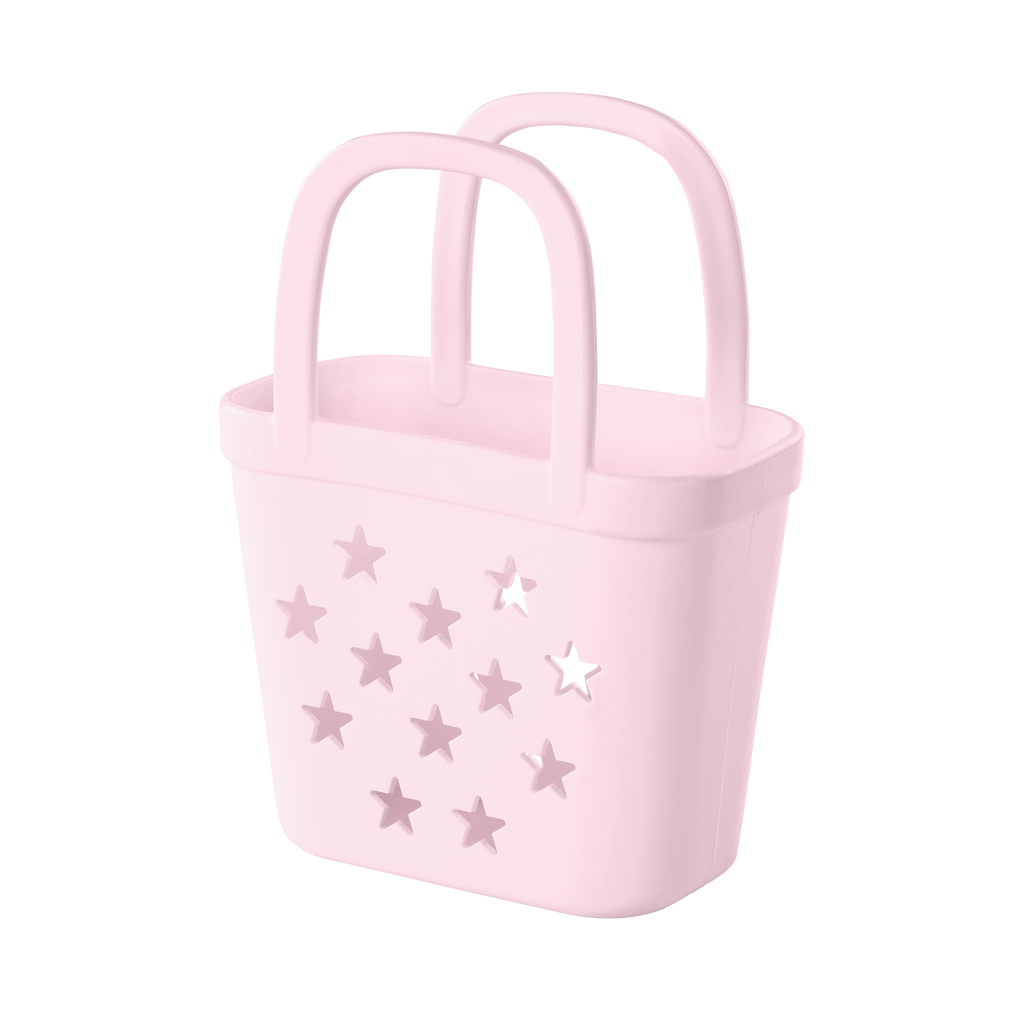 Baby Bath Dolls in a Pink Basket Playset