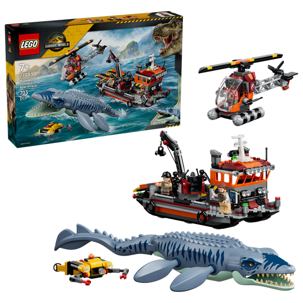 LEGO - Jurassic World Mosasaurus Dinosaur Boat Attack 77983