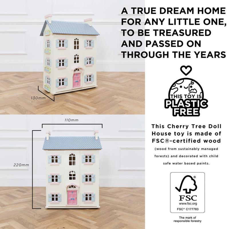 Le Toy Van - Wooden Dolls House - Cherry Tree Hall