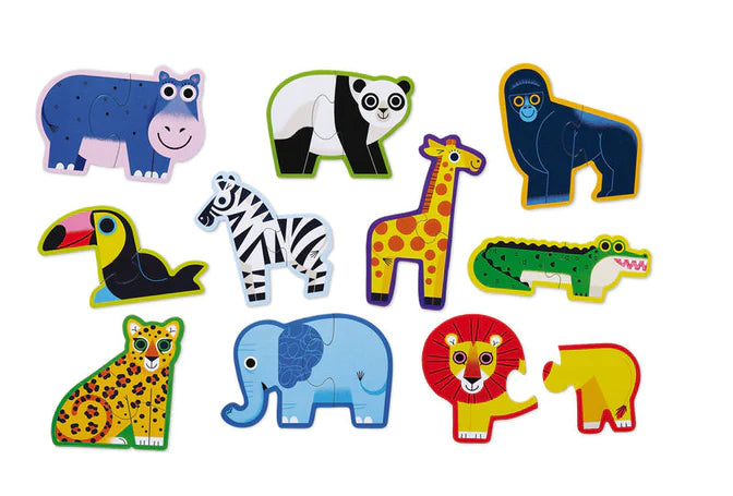 Crocodile Creek - Puzzle 10x2pcs Lets Begin - Jungle