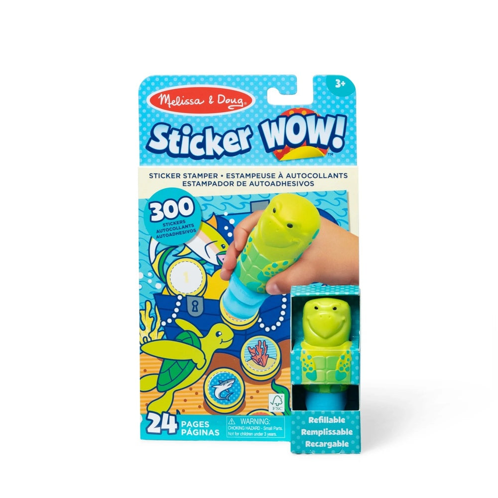 Melissa & Doug - Sticker WOW! Sticker Stamper & Activity Pad Turtle