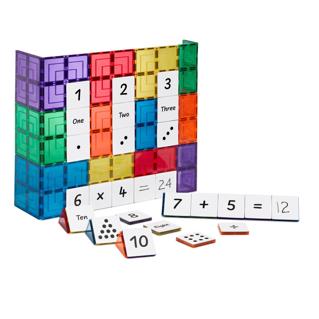 Learn & Grow - Magnetic Tile Toppers - Numeric 40 Piece