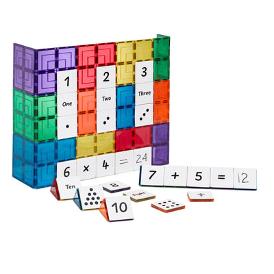 Learn & Grow - Magnetic Tile Toppers - Numeric 40 Piece