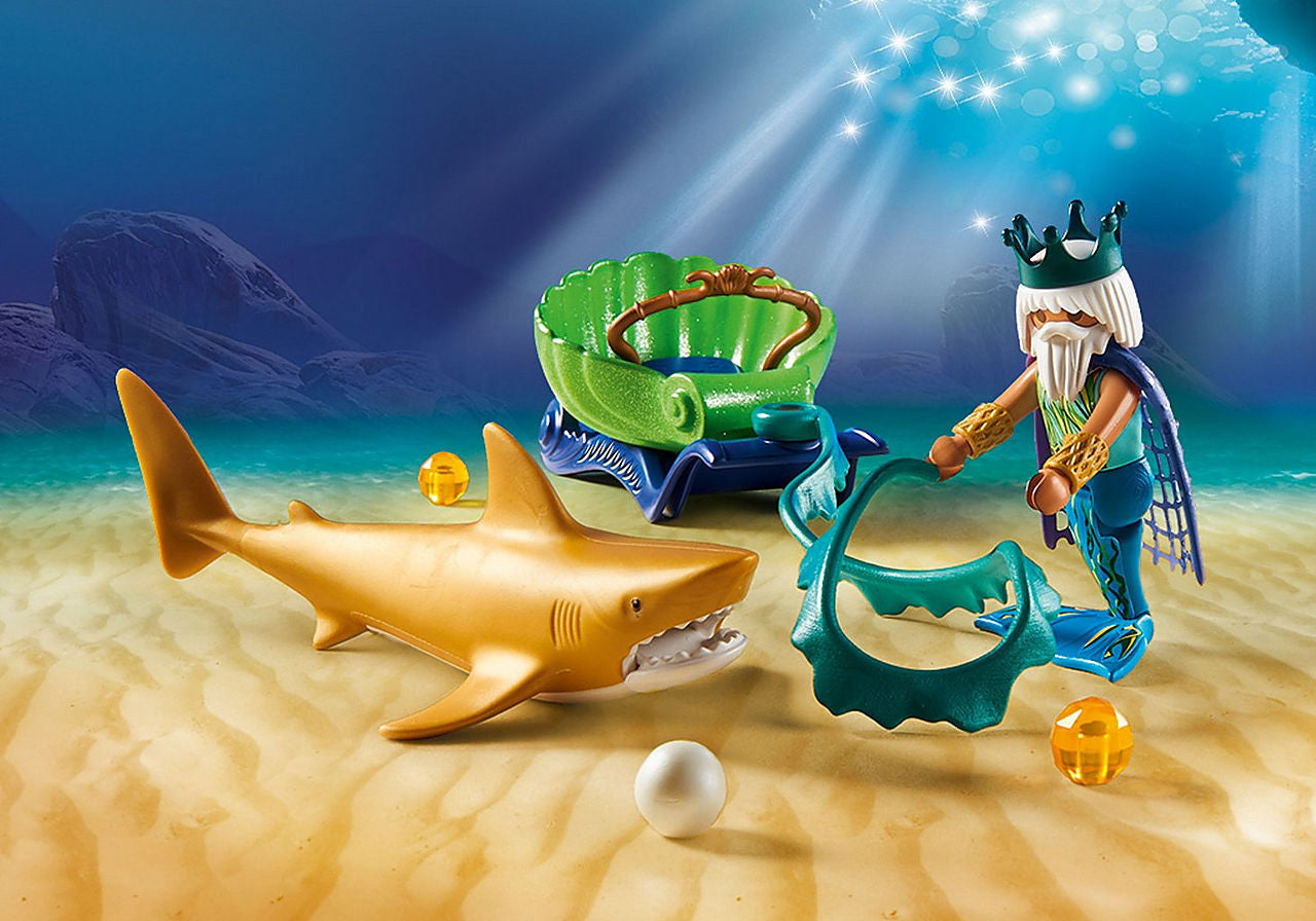 Playmobil - King of the Sea With Shark Carriage (70097)