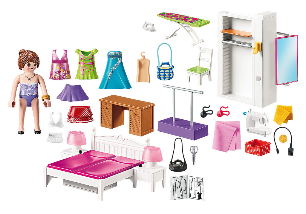Playmobil - Dollhouse Bedroom With Sewing Corner 70208