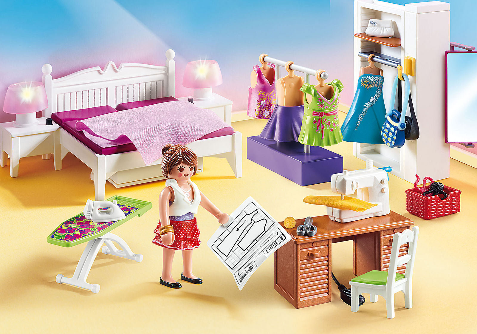 Playmobil - Dollhouse Bedroom With Sewing Corner 70208