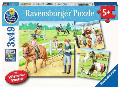 Ravensburger - 3 x 49Pc A Day At The Stables Puzzle