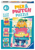 Ravensburger - 3 x 24Pc Mix-Up Monsters Puzzle