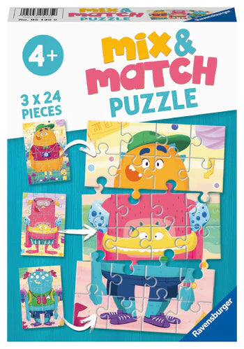 Ravensburger - 3 x 24Pc Mix-Up Monsters Puzzle
