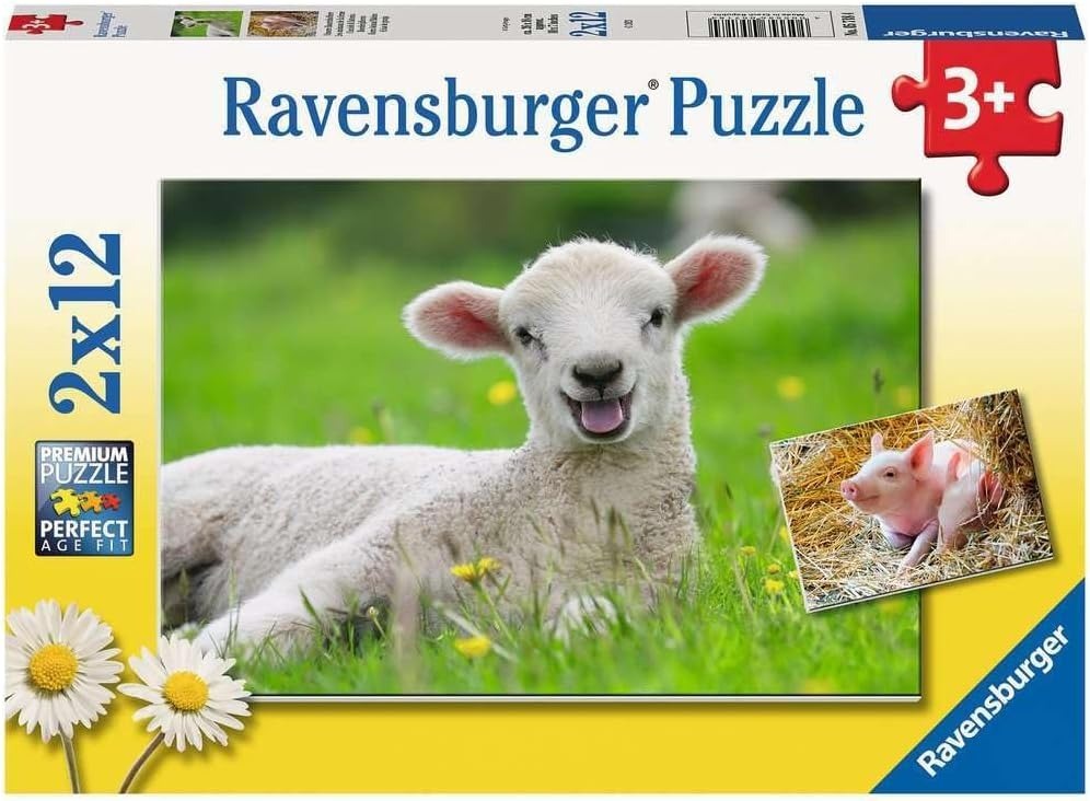 Ravensburger - 2x12pc Farm Animals Puzzle