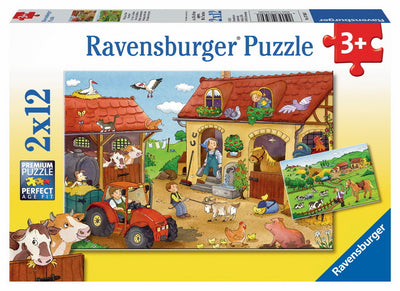 Ravensburger - 2 x 12Pc Working on the Farm Puzzle