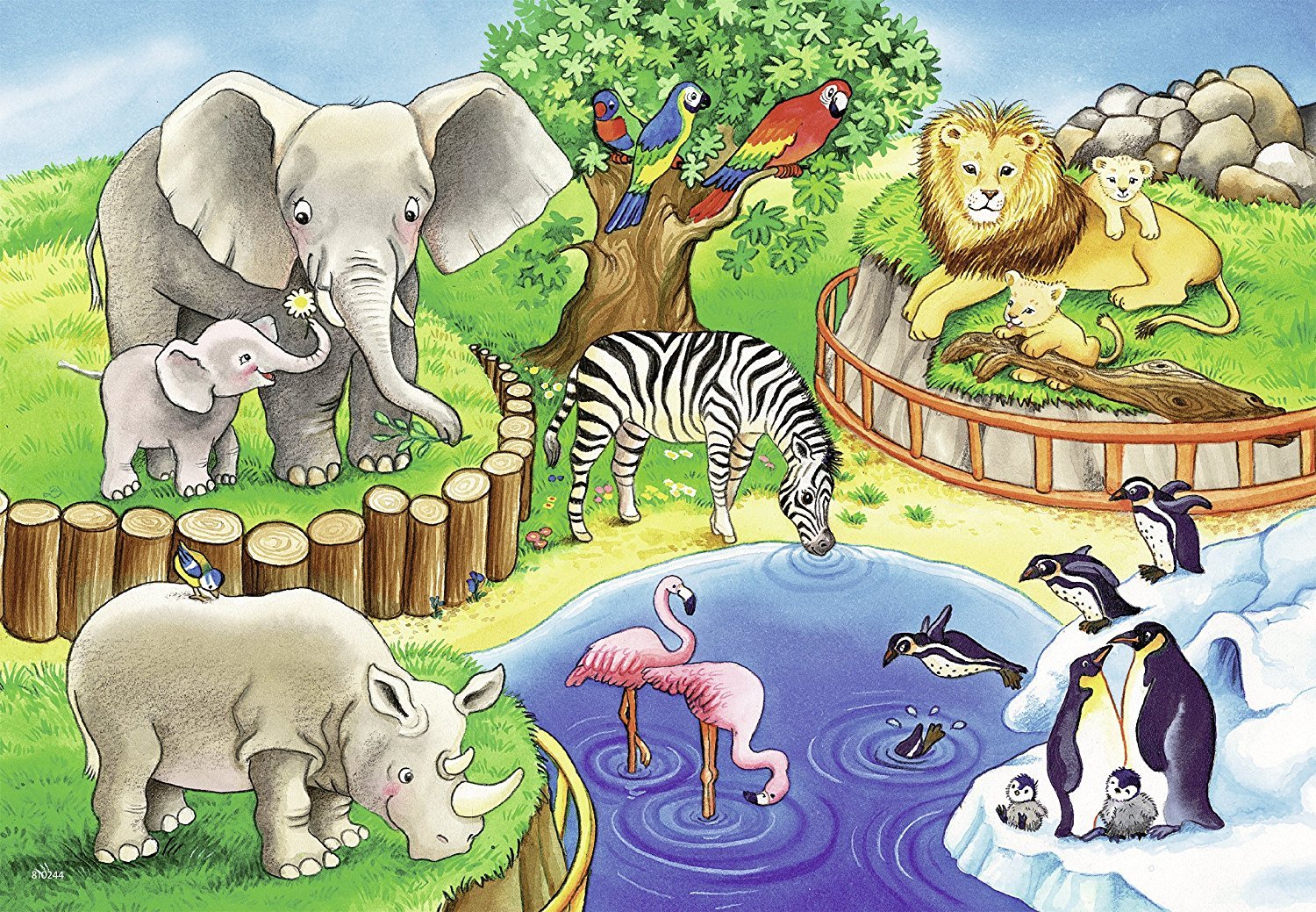 Ravensburger - 2 x 12Pc Animals in the Zoo Puzzle