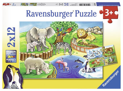 Ravensburger - 2 x 12Pc Animals in the Zoo Puzzle