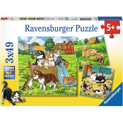 Ravensburger - 3 x 49pc Cats And Dogs Puzzle