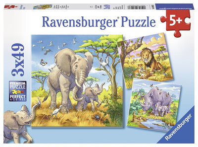 Ravensburger - 3 x 49Pc Wild Animals Puzzles