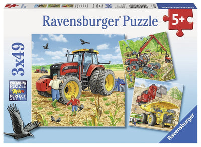 Ravensburger - 3 x 49Pc Giant Vehicles Puzzle