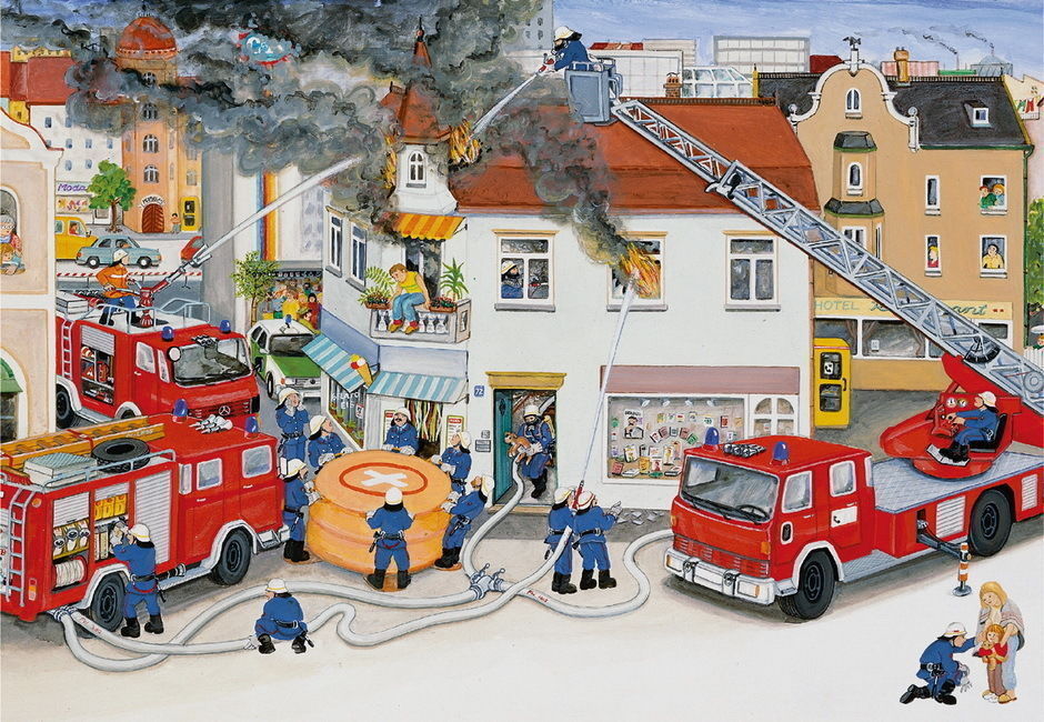 Ravensburger - 2 x 24Pc Busy Fire Brigade Puzzle