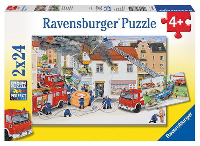 Ravensburger - 2 x 24Pc Busy Fire Brigade Puzzle