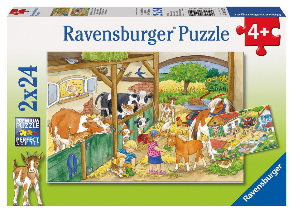 Ravensburger - 2 x 24Pc Merry Country Life Puzzle