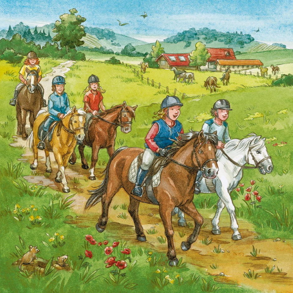 Ravensburger - 3 x 49Pc A Day with Horses Puzzle