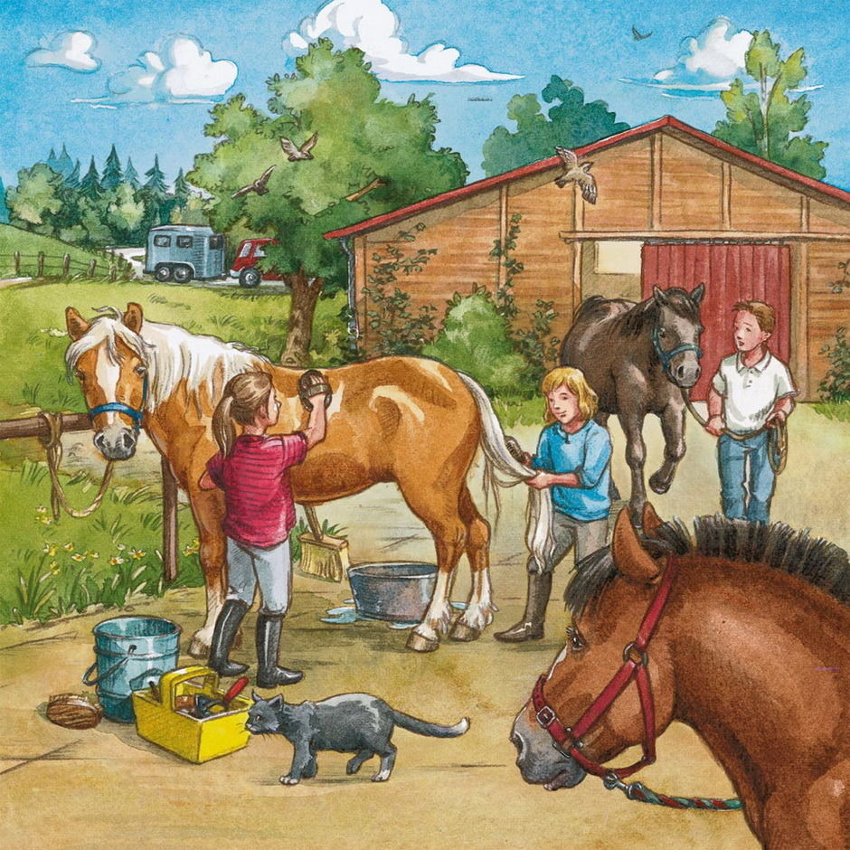Ravensburger - 3 x 49Pc A Day with Horses Puzzle