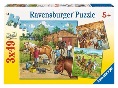 Ravensburger - 3x49Pc A Day with Horses Puzzle